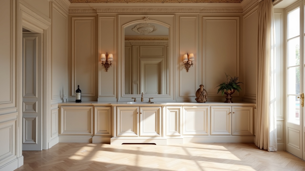 Bibliothèque sur mesure en chêne massif huilé, mur entier sol-plafond, salon classique Versailles