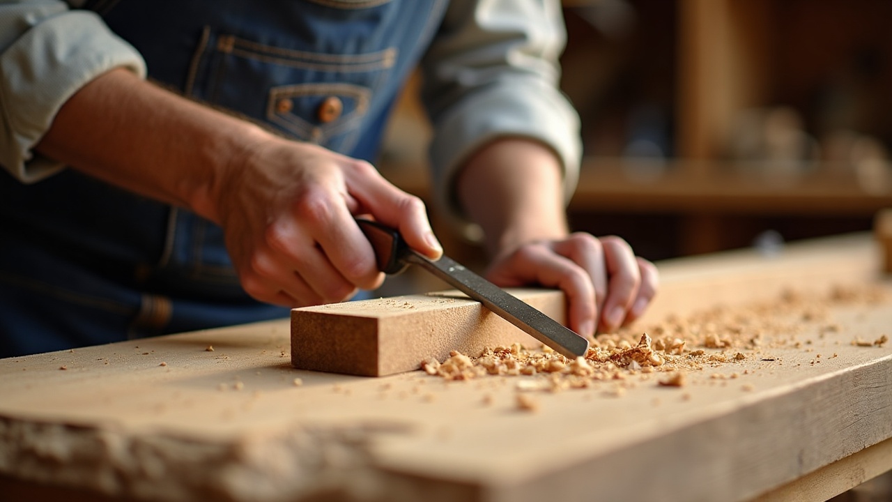 Architecte d'intérieur et artisan ébéniste examinant des plans de conception sur chantier