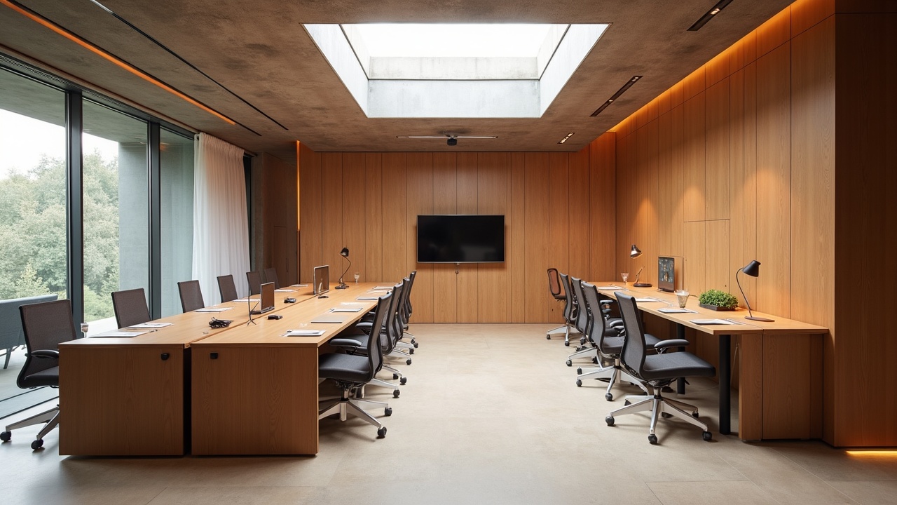 Détail de mobilier de coworking haut de gamme : coulisse Blum, placage bois et quincaillerie laiton brossé