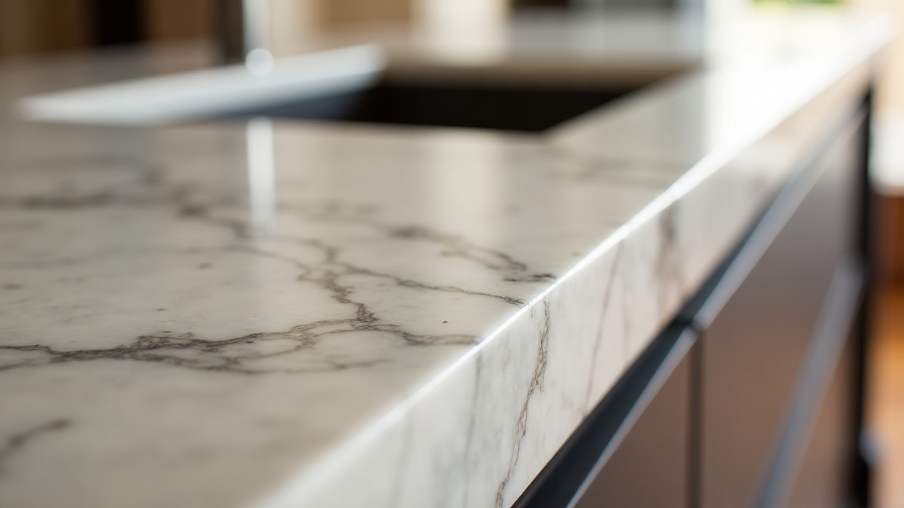 Détail façades en chêne fumé, tiroirs LEGRABOX Blum et poignées laiton brossé sur îlot cuisine haut de gamme
