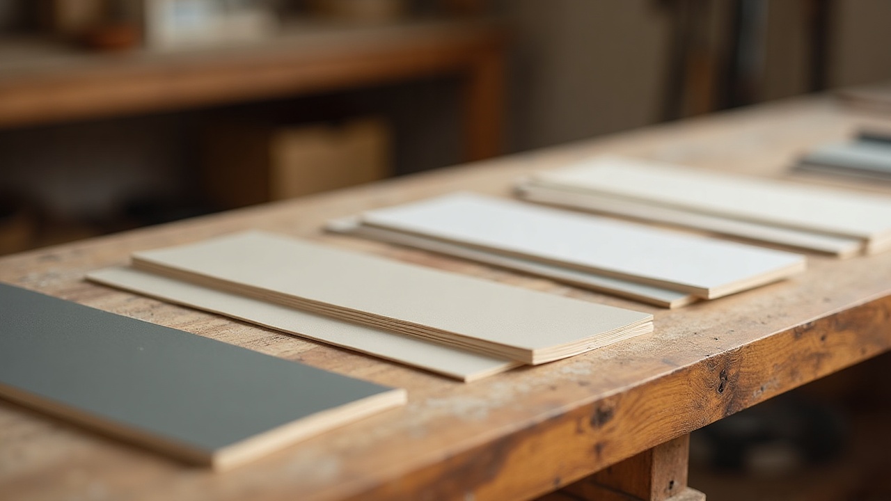 Façades laquées satinées blanc sur cuisine sur mesure en atelier ébénisterie
