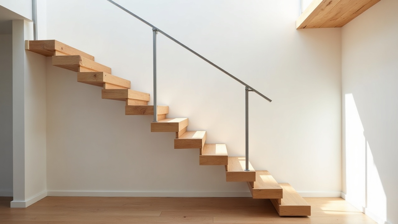 Escalier en chêne massif habillé sur mesure, marches 40 mm huilées Rubio Monocoat, limon rapporté