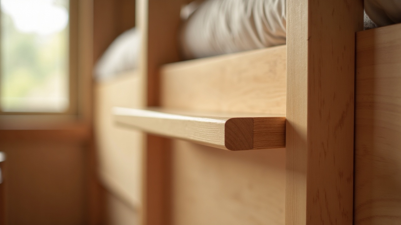 Chambre sur mesure avec lit intégré et rangements bois contemporains