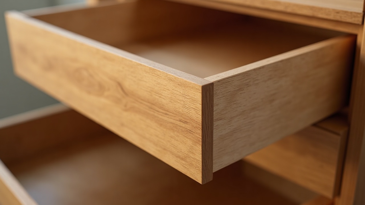 Placard sous escalier sur mesure avec portes laquées mat et poignées en laiton brossé