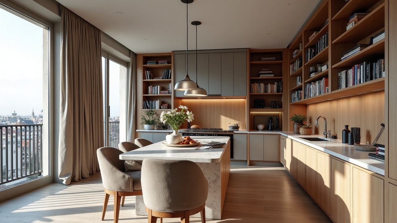Bibliothèque sur mesure pleine hauteur en chêne massif dans un appartement haussmannien parisien