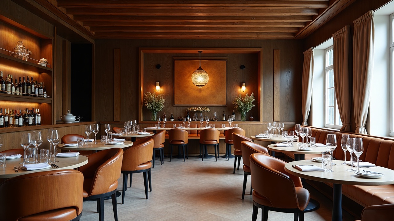 Détail d'assemblage laiton brossé et chêne massif sur comptoir bar de restaurant gastronomique, qualité ébénisterie