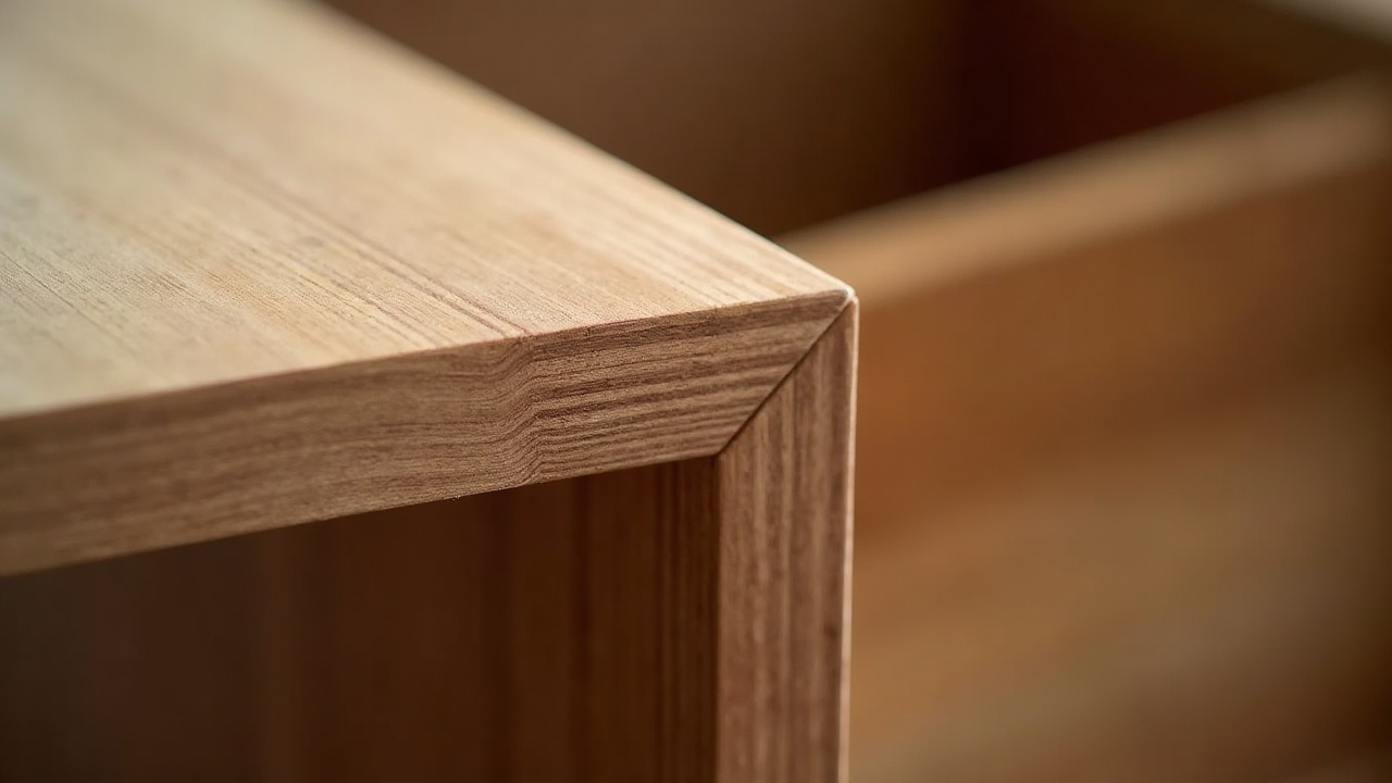 Atelier d'ébénisterie sur mesure, découpe CNC d'un plateau de bureau en chêne massif, assemblage tenon-mortaise et épaulement