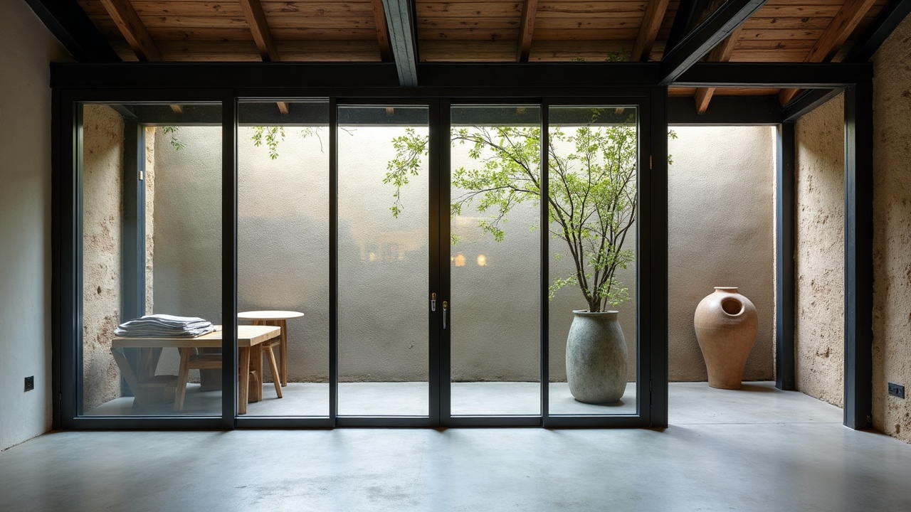 Verrière intérieure atelier en acier thermolaqué noir et verre dans un intérieur haut de gamme