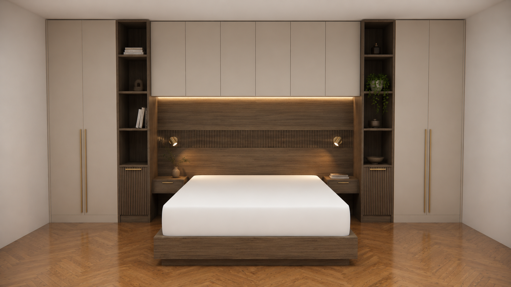 Conception 3D d'un lit pont sur mesure — modélisation MaisonFabrik