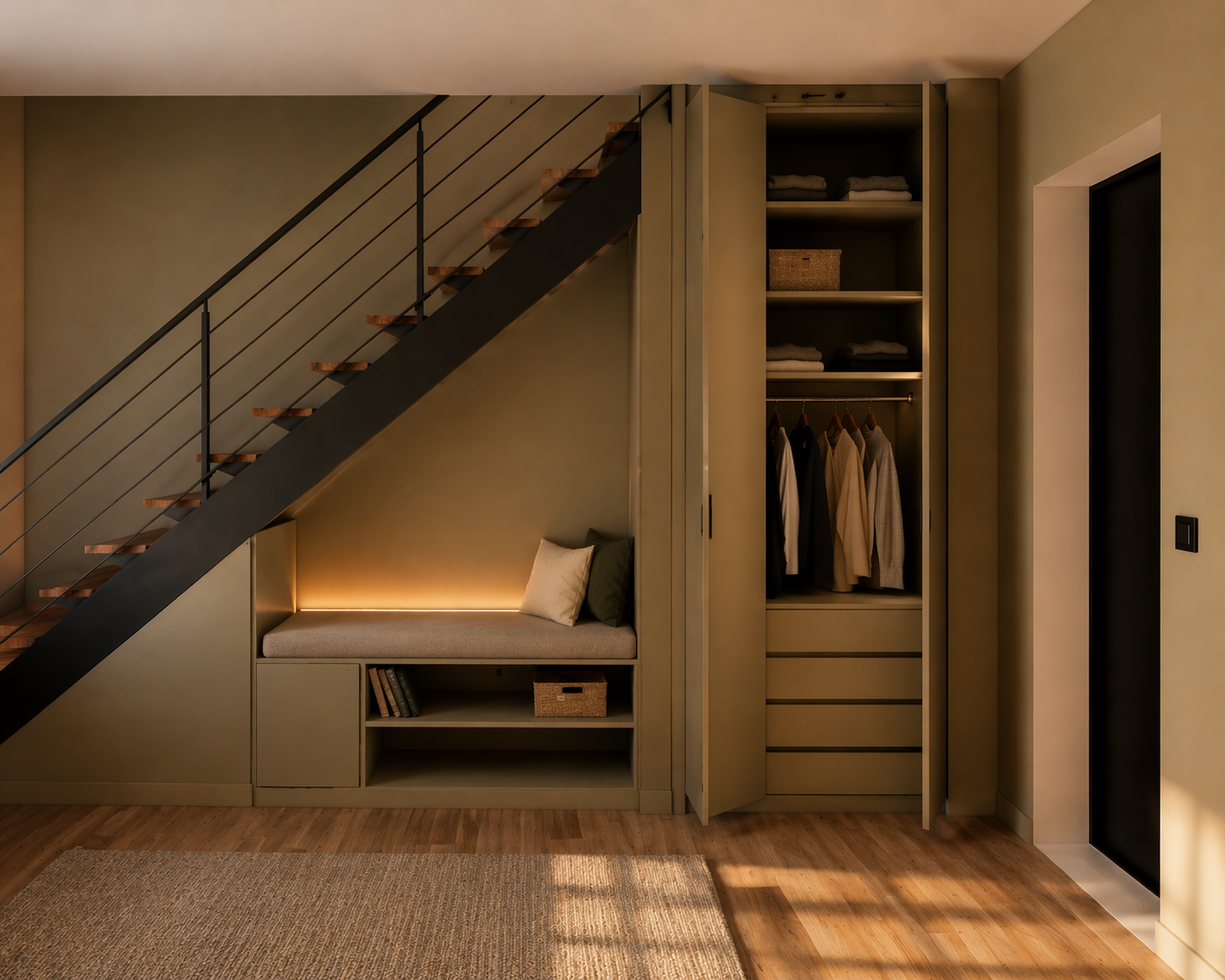 Meuble sous-escalier sur mesure — MaisonFabrik