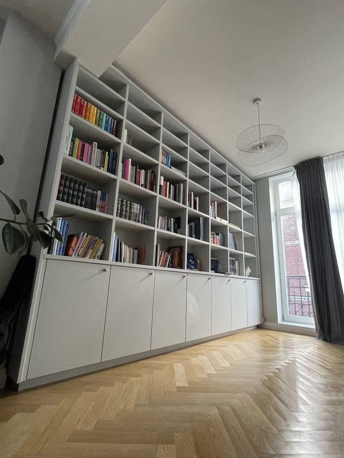 Bibliothèque MDF gris laqué — Lambersart