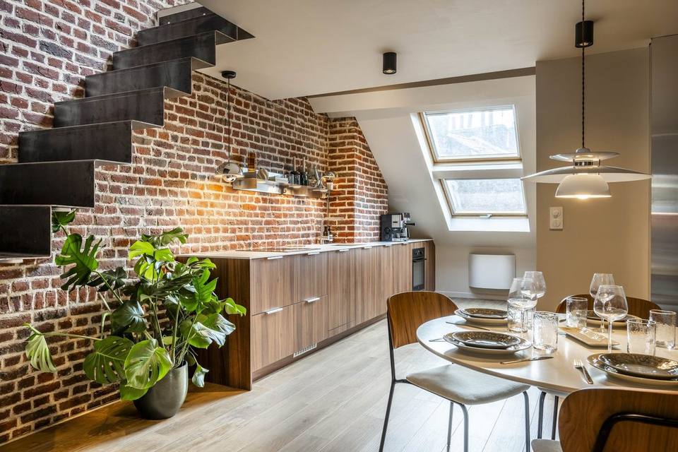 Cuisine noyer Egger — Lille, projet Moodernist